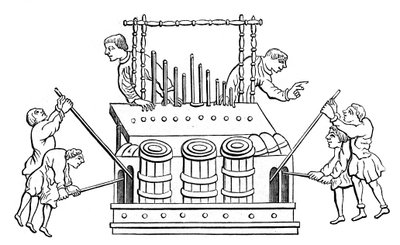 Great Organ with Bellows and Double Keyboard, 12th Century, 1870 by Unbekannt