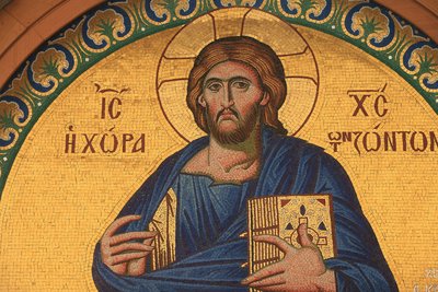 Greek Orthodox Icon Depicting Jesus Christ, Thessaloniki, Greece by Unbekannt