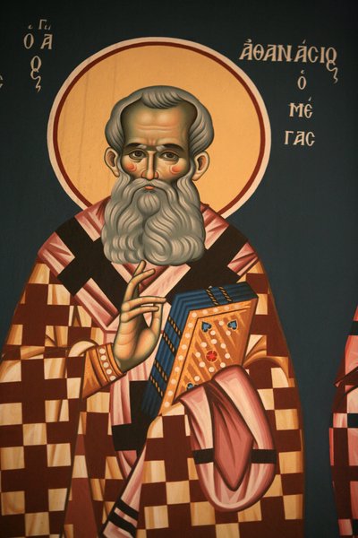 Greek Orthodox Icon Depicting Saint Athanasos the Great, Thessaloniki, Greece by Unbekannt