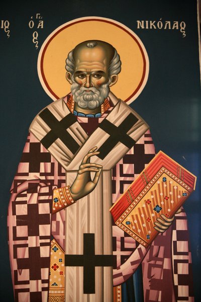 Greek orthodox icon depicting Saint Nicholas, Thessaloniki, Greece by Unbekannt