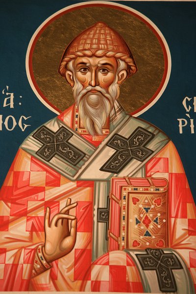 Saint Spiridon, Greek Orthodox Icon, Thessaloniki, Greece by Unbekannt