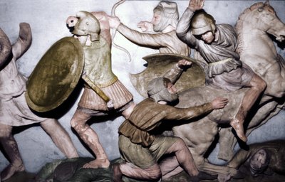 Greeks Fight Persians, the Alexander Sarcophagus, Sidon by Unbekannt