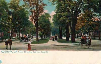 Greene Street, Looking East from Center Street, Augusta, Georgia, America by Unbekannt