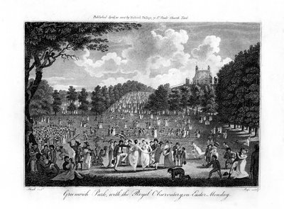 Greenwich Park, with the Royal Observatory, on Easter Monday, London, 1804 by Unbekannt