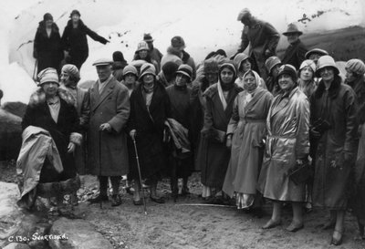 Group of Tourists Visiting Svartisen, Northern Norway by Unbekannt