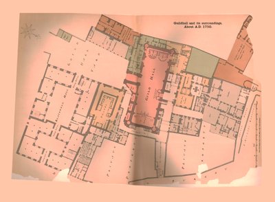 Guild Hall City of London Plan by Unbekannt