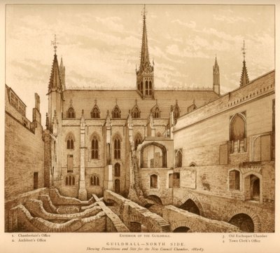 Guildhall North Side, City of London by Unbekannt