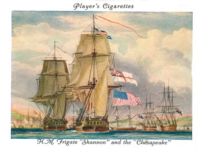 H.M. Frigate Shannon and the Chesapeake, 1936 by Unbekannt