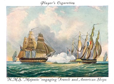 H.M.S Majestic Engaging French and American Ships, 1936 by Unbekannt