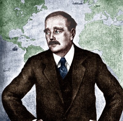 H G Wells - portrait of the English novelist, journalist, sociologist, and historian by Unbekannt