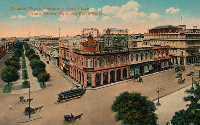 Habana: Prado, Neptuno y Hotel Plaza. Prado, Central Park and Plaza Hotel by Unbekannt