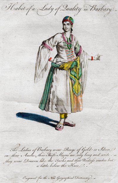 Habit of a Lady of Quality in Barbary by Unbekannt