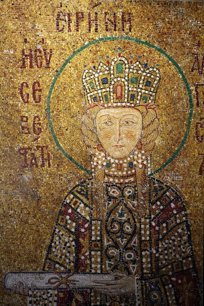 Empress Irene Holding a Scroll, Hagia Sophia Mosaic, Istanbul, Turkey by Unbekannt