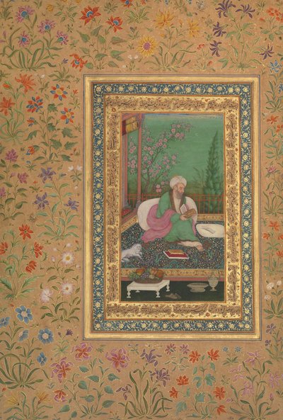 Haji Husain Bukhari, Folio from the Shah Jahan Album, recto: early 19th century by Unbekannt