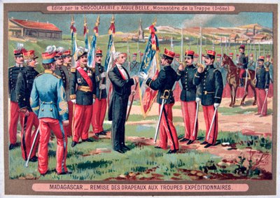Handing over the Flag to the Expeditionary Troops, Madagascar, 1883-1896 by Unbekannt