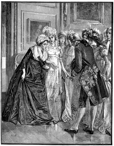 Hannah More being introduced to society, English religious writer by Unbekannt