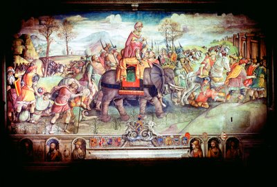 Hannibal and His Army Crossing the Alps by Unbekannt