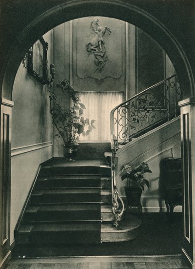 Haus H., Dresden: The Staircase. Designed by Professor E Haiger, executed by the Vereinigte Werksta by Unbekannt