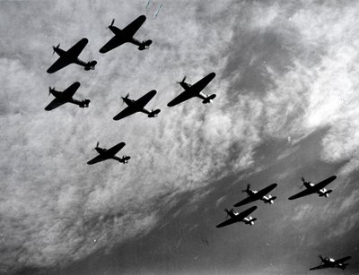 Hawker Hurricanes Flying in Formation, Battle of Britain, World War II by Unbekannt