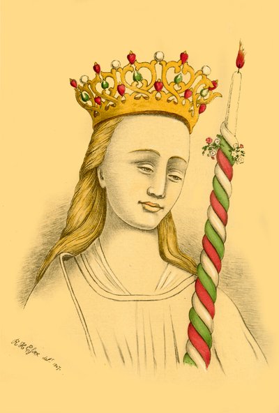 Head II. From One of the Mural Paintings in the Church at Eton by Unbekannt