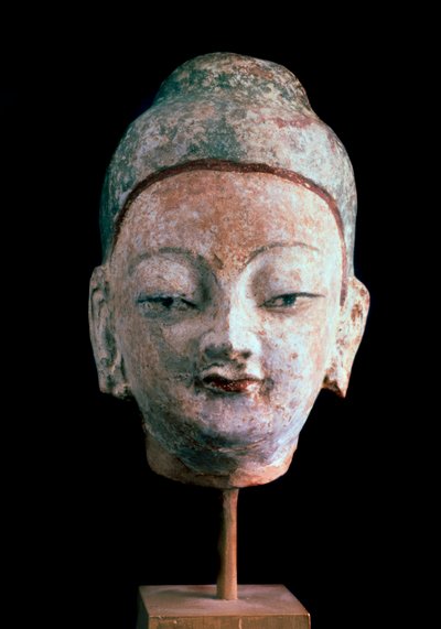 Head of Buddha, From the Ruins of old Idikutshari near Turfan, 8th-9th century by Unbekannt