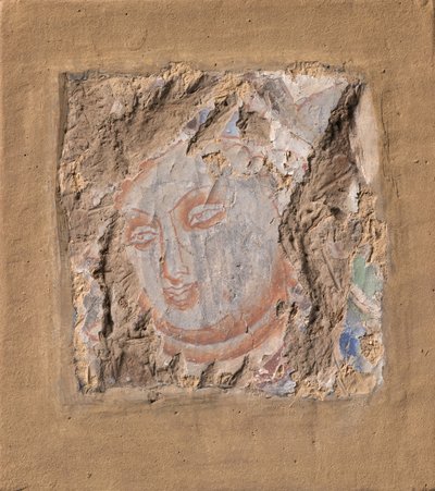 Head of a Buddha by Unbekannt