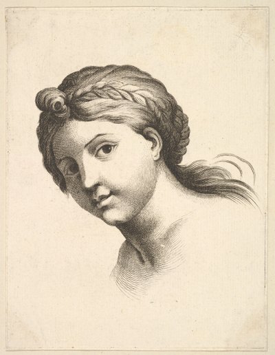 Head of a Woman, from Livre de Têtes Gravées d