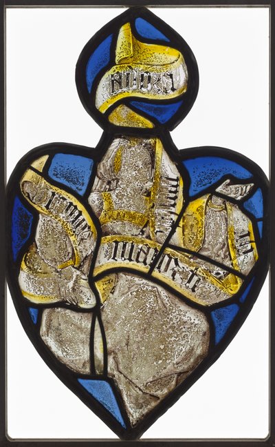 Heart-Shaped Panel: Figure of a Woman with a Banderole Sibyl by Unbekannt