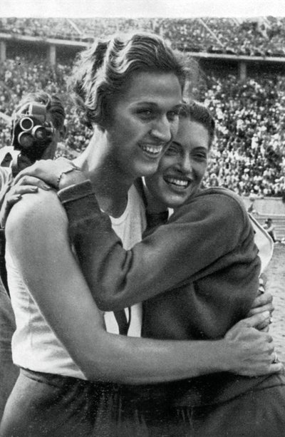 Helen Stephens and Alice Arden, American Athletes, Berlin Olympics by Unbekannt