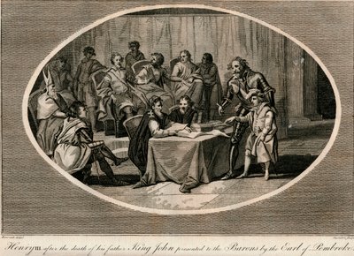 Henry III Presented to the Barons by the Earl of Pembroke, 1216 by Unbekannt