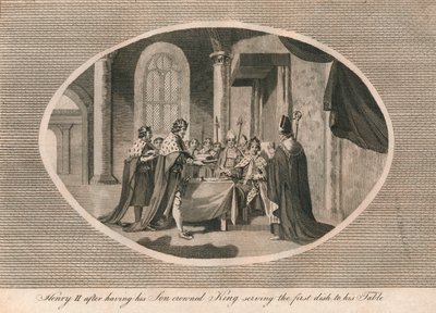 Henry II, After Having His Son Crowned King, Serving the First Dish to His Table by Unbekannt