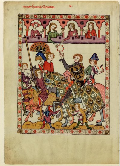 Henry IV Probus, Duke of Silesia-Wroclaw From the Codex Manesse, Between 1305 and 1340 by Unbekannt