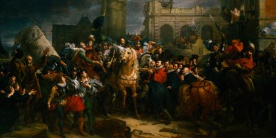 Henry IV of France entering Paris, 22 March 1594 19th century by Unbekannt