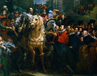 Henry IV of France entering Paris, 22 March 1594, 19th century by Unbekannt