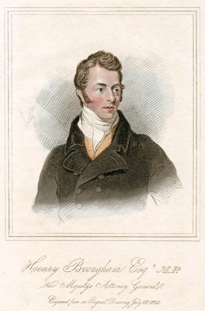 Henry Peter Brougham, 1st Baron Brougham and Vaux, Scottish Lawyer and Politician by Unbekannt