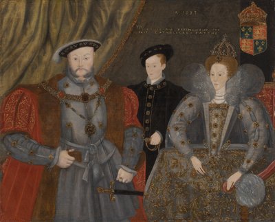 Henry VIII, Elizabeth I, and Edward VI by Unbekannt