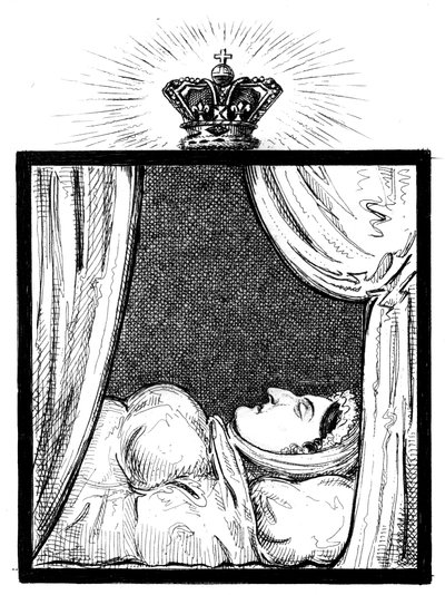 Her Majesty Queen Caroline a few hours after her death by Unbekannt