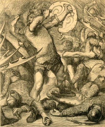 Hereward Cutting His Way Through the Norman Host, c1890 by Unbekannt
