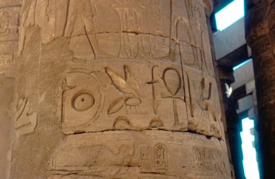 Hieroglyphics Carved on a Column at the Temple of Karnak, Egypt by Unbekannt