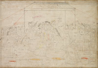 Hindu God Krishna Being Dressed in Women