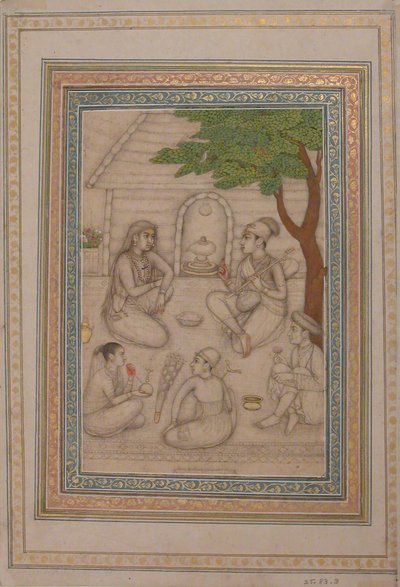 Hindus Conversing before a Shrine, 17th century by Unbekannt
