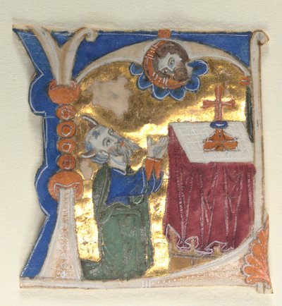 Historiated Initial Excised from a Bible by Unbekannt