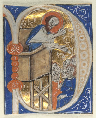 Historiated Initial Excised from a Bible Set of Nine by Unbekannt