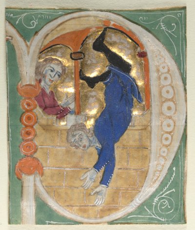 Historiated Initial P Excised from a Bible by Unbekannt