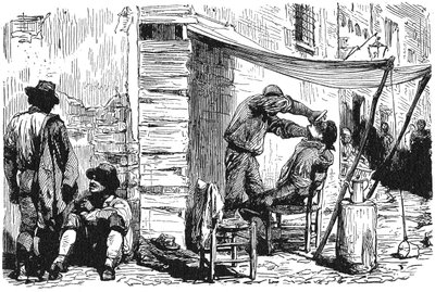 History of Ancient Rome. Rome Barber Shop in the Old City by Unbekannt