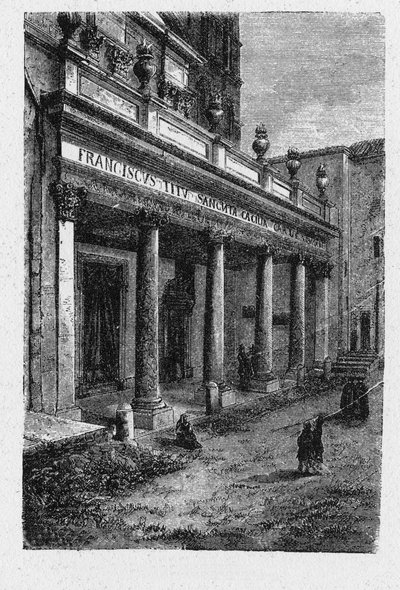 History of Ancient Rome. Santa Cecilia in Trastevere is a 5th Century Church in Rome, Italy, Devoted to Saint Cecilia, in the Trastevere Rione by Unbekannt