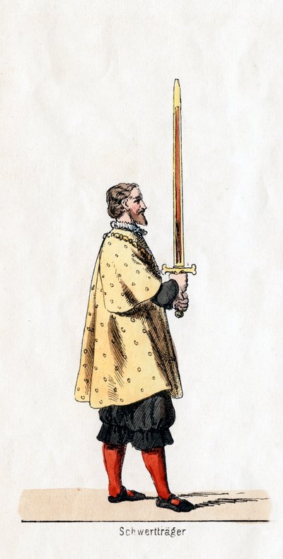 Holder of a sword, costume design for Shakespeares play, Henry VIII by Unbekannt