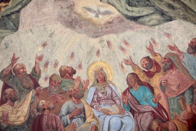Holy Spirit fresco in Loreto church, Prague, Czech Republic by Unbekannt