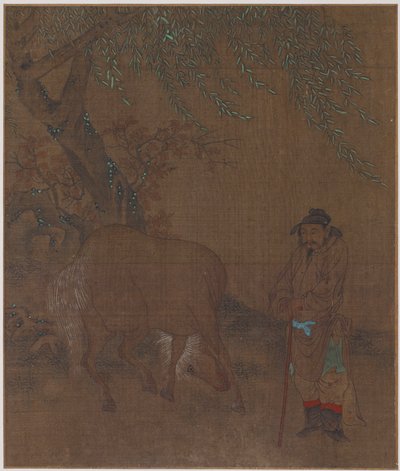 Horse and Groom under a Willow, Possibly Ming dynasty, 1368-1644 by Unbekannt