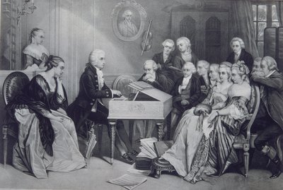 House Concert at the Mozart family in Vienna, 19th century by Unbekannt